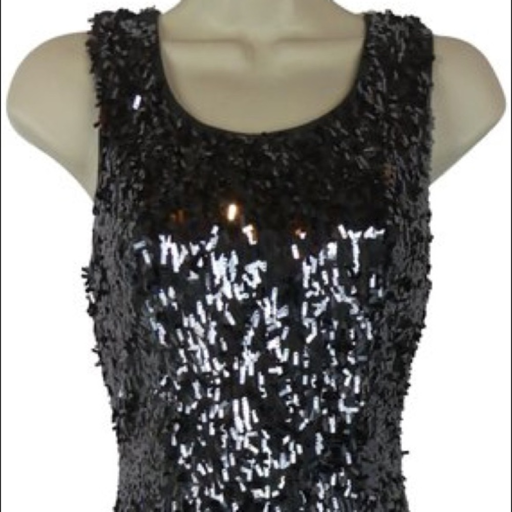Express Open Back Sequin Dress